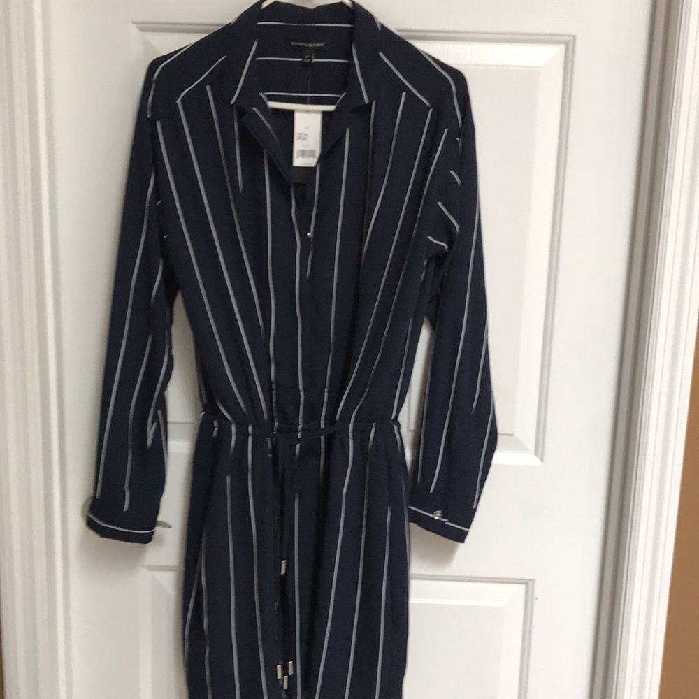 Calvin Klein blue white striped NWT dress sz 12